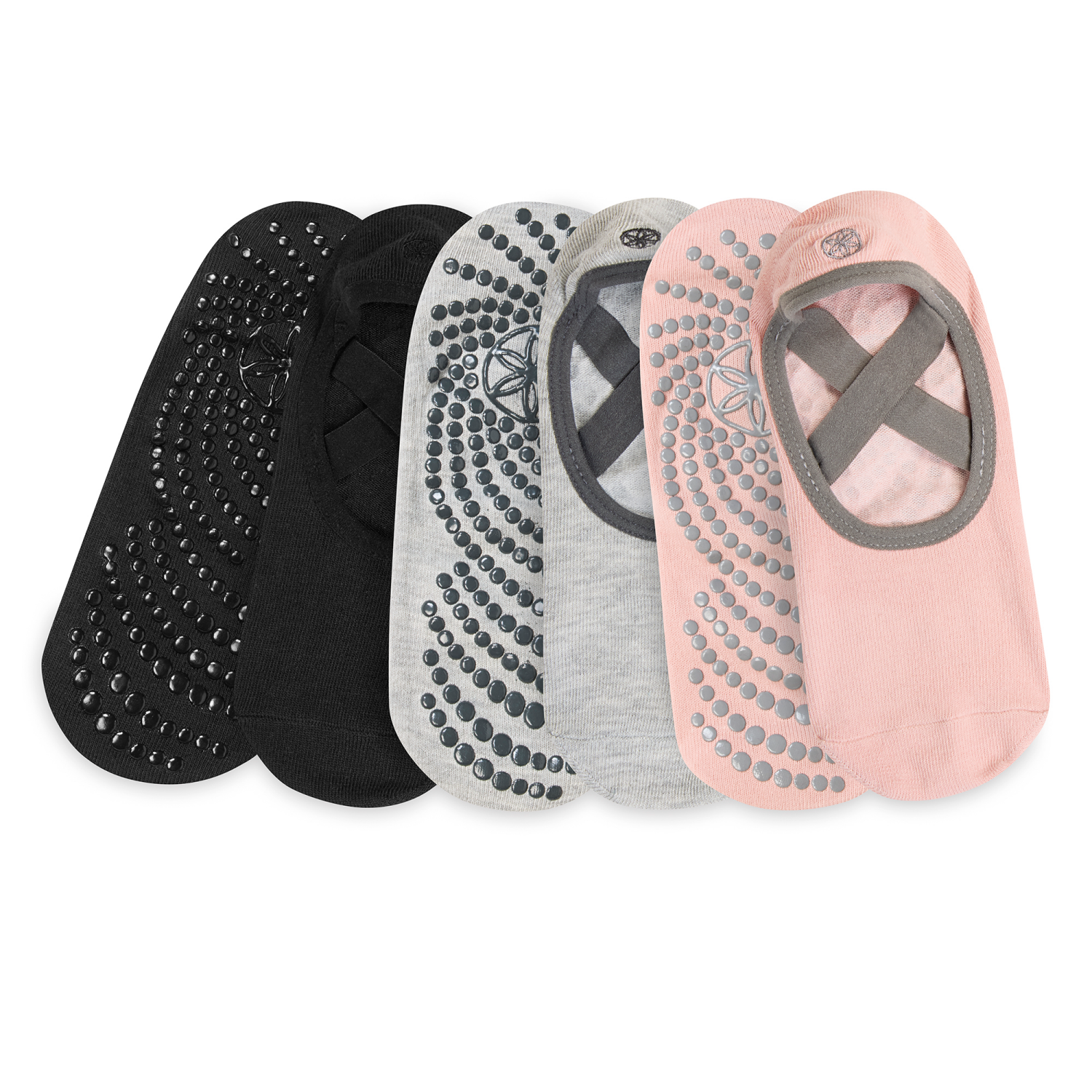 slide 1 of 1, Gaiam Yoga Barre Socks 3pk, 3 ct