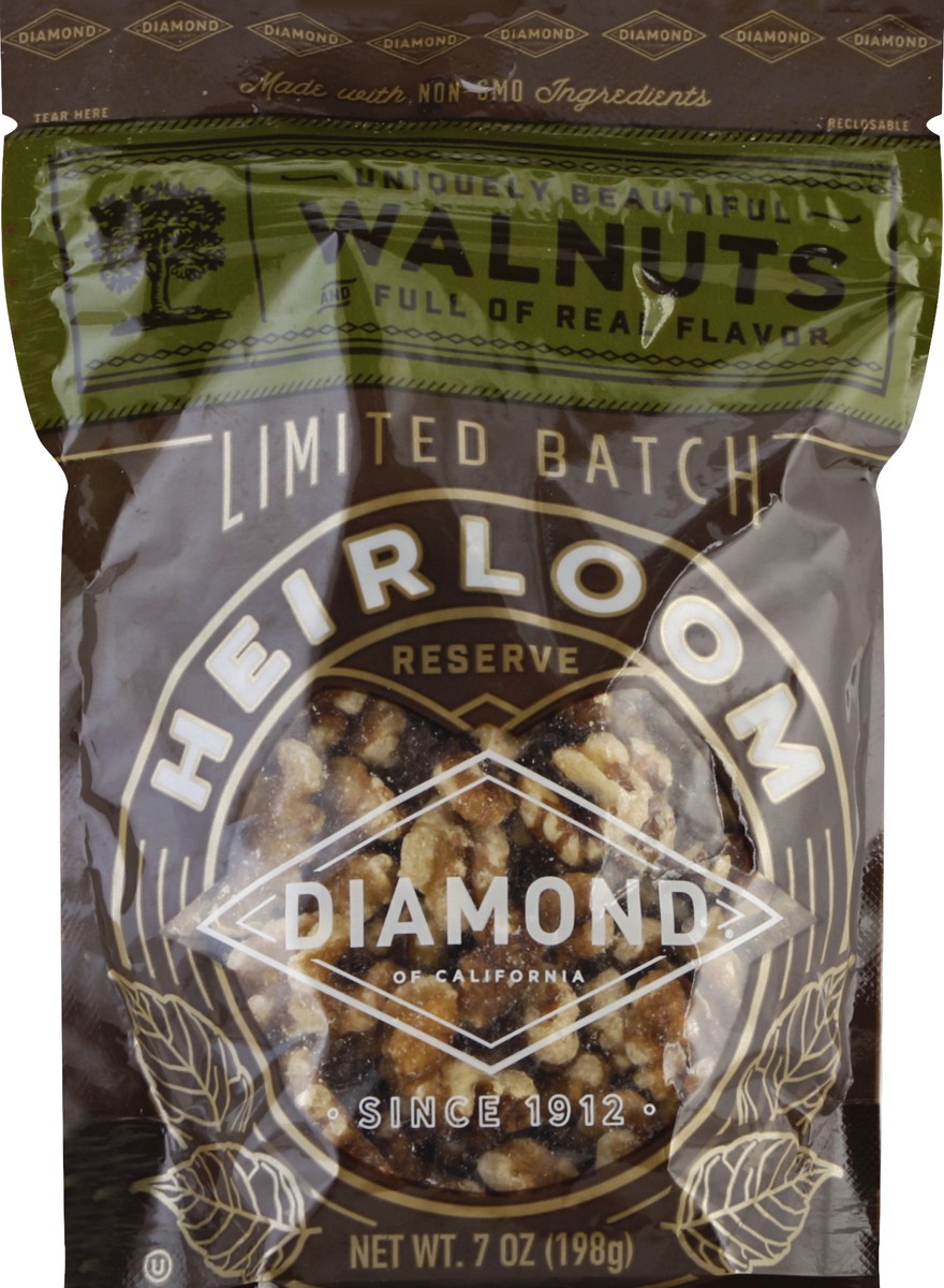 slide 3 of 3, Diamond Nuts Limited Batch H10Eirloom Reserve Walnuts Nuts, 7 oz