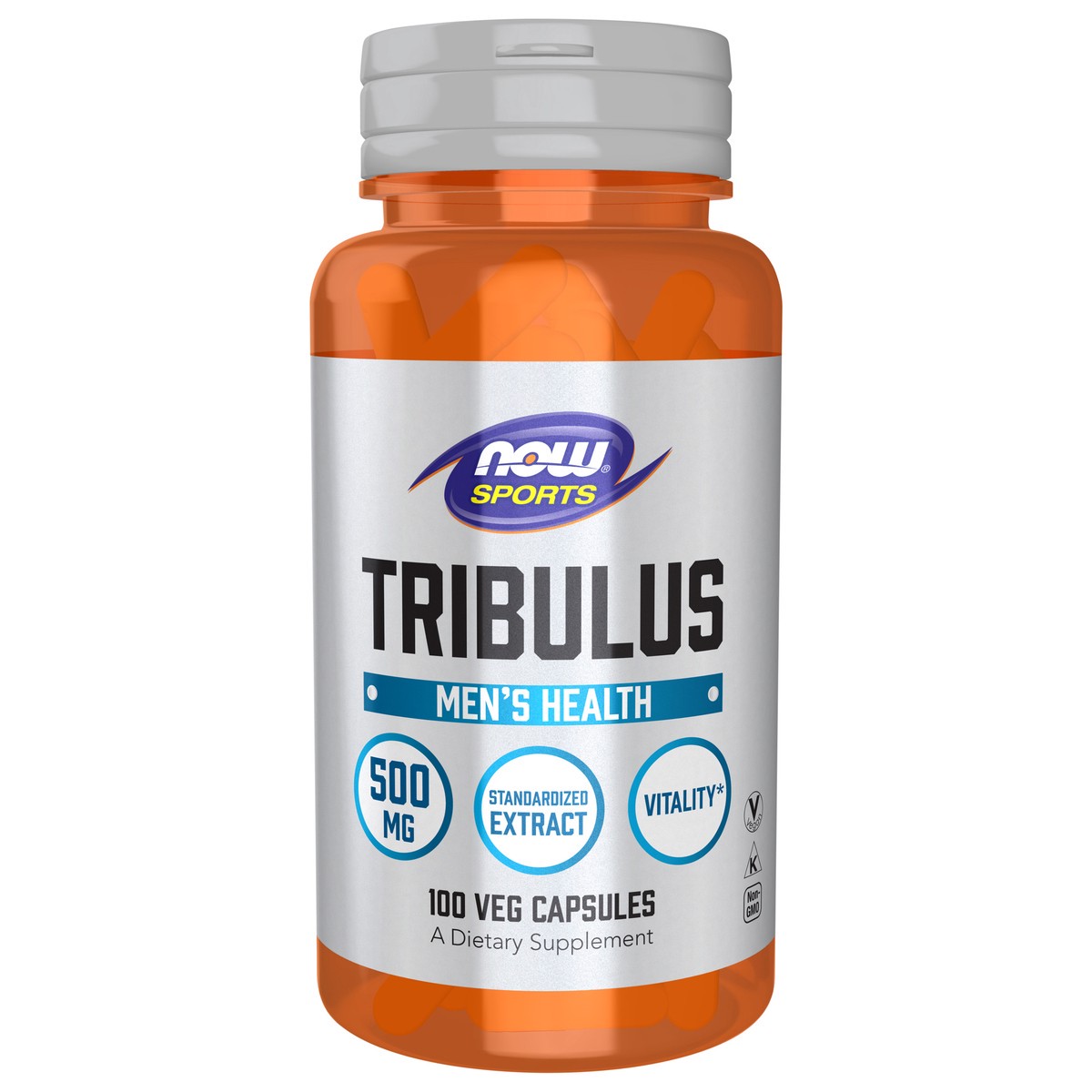 slide 1 of 5, NOW Tribulus 500 mg - 100 Veg Capsules, 100 ct