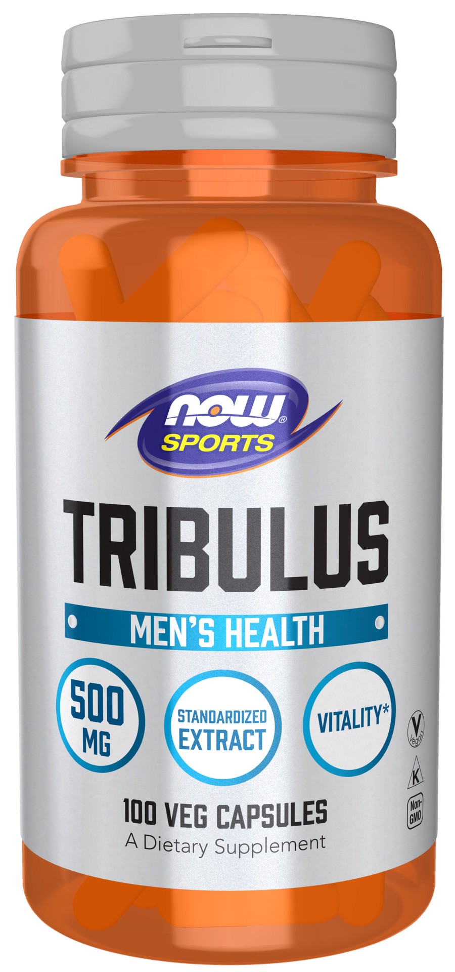 slide 1 of 5, NOW Sports Tribulus 500 mg - 100 Veg Capsules, 100 ct
