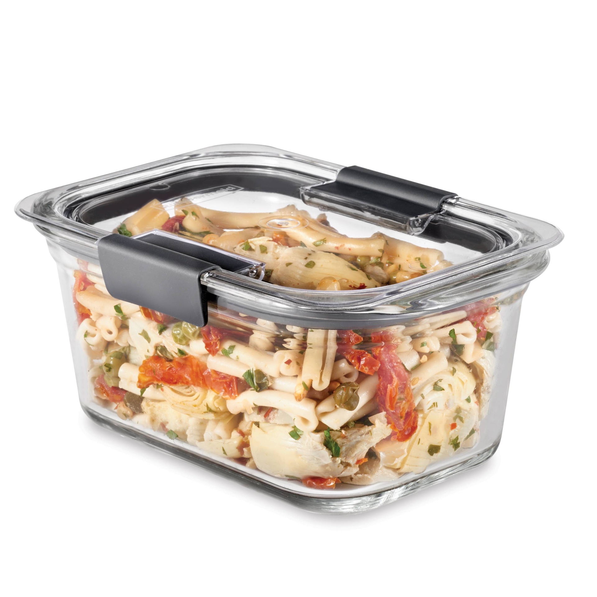 slide 1 of 8, Rubbermaid Brilliance Glass Rectangular Food Storage Container - Clear, 2 ct