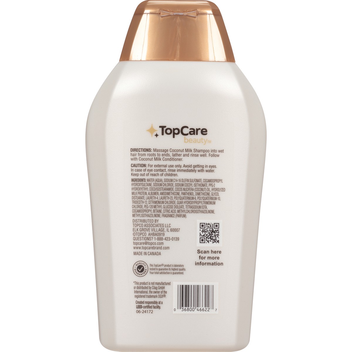 slide 2 of 14, TopCare Coconut Milk Shampoo, 13 fl oz