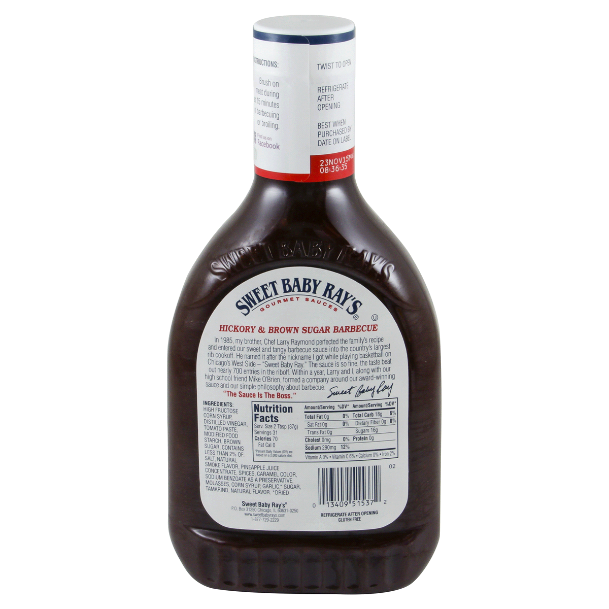 slide 2 of 4, Sweet Baby Ray's Hickory & Brown Sugar Barbecue Sauce 40 oz, 40 oz
