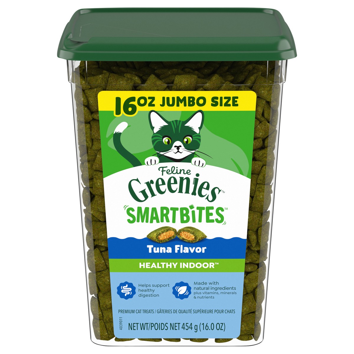 slide 2 of 4, Greenies SmartBites Healthy Indoor Premium Tuna Flavor Cat Treats Jumbo Size 16.0 oz, 16 oz