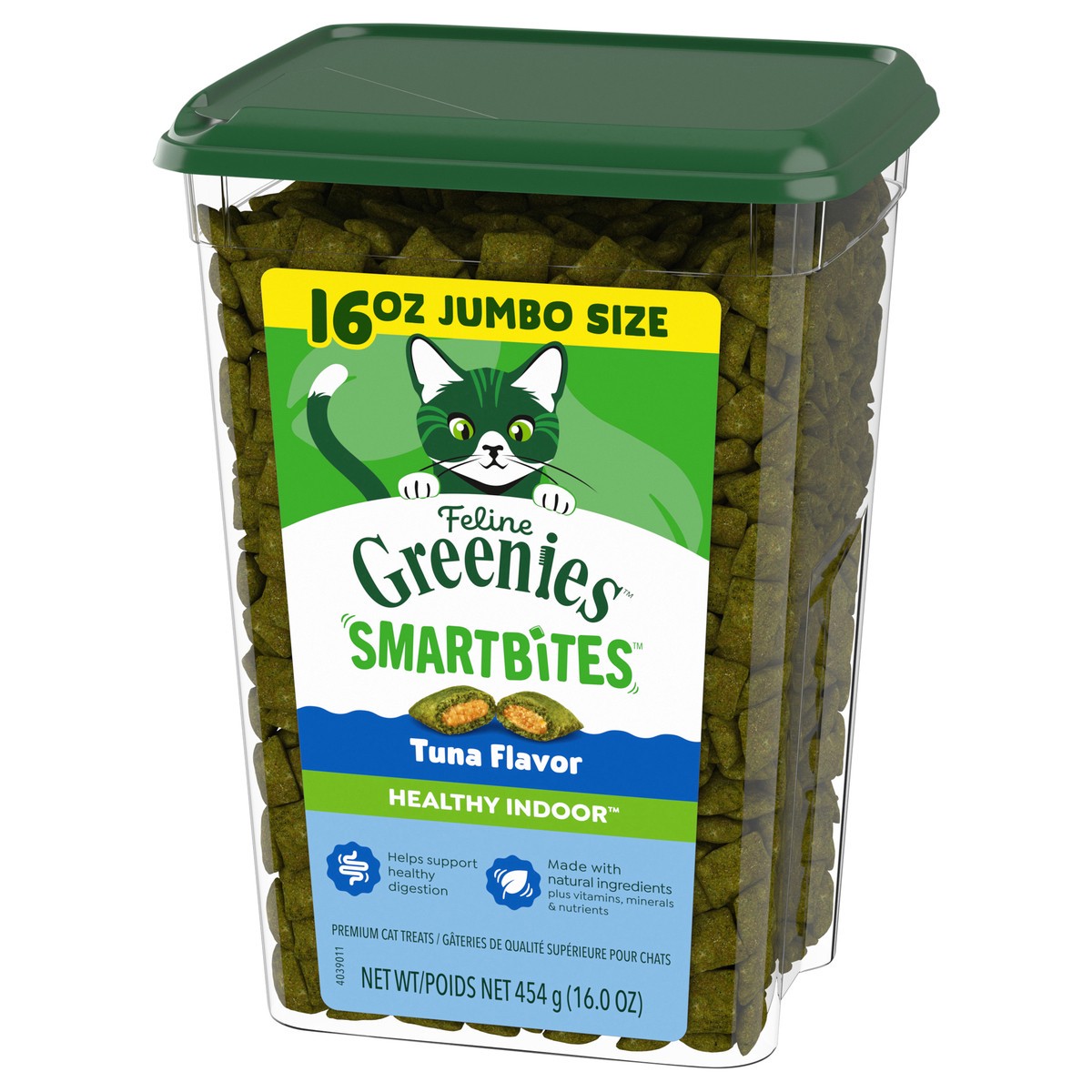 slide 4 of 4, Greenies SmartBites Healthy Indoor Premium Tuna Flavor Cat Treats Jumbo Size 16.0 oz, 16 oz