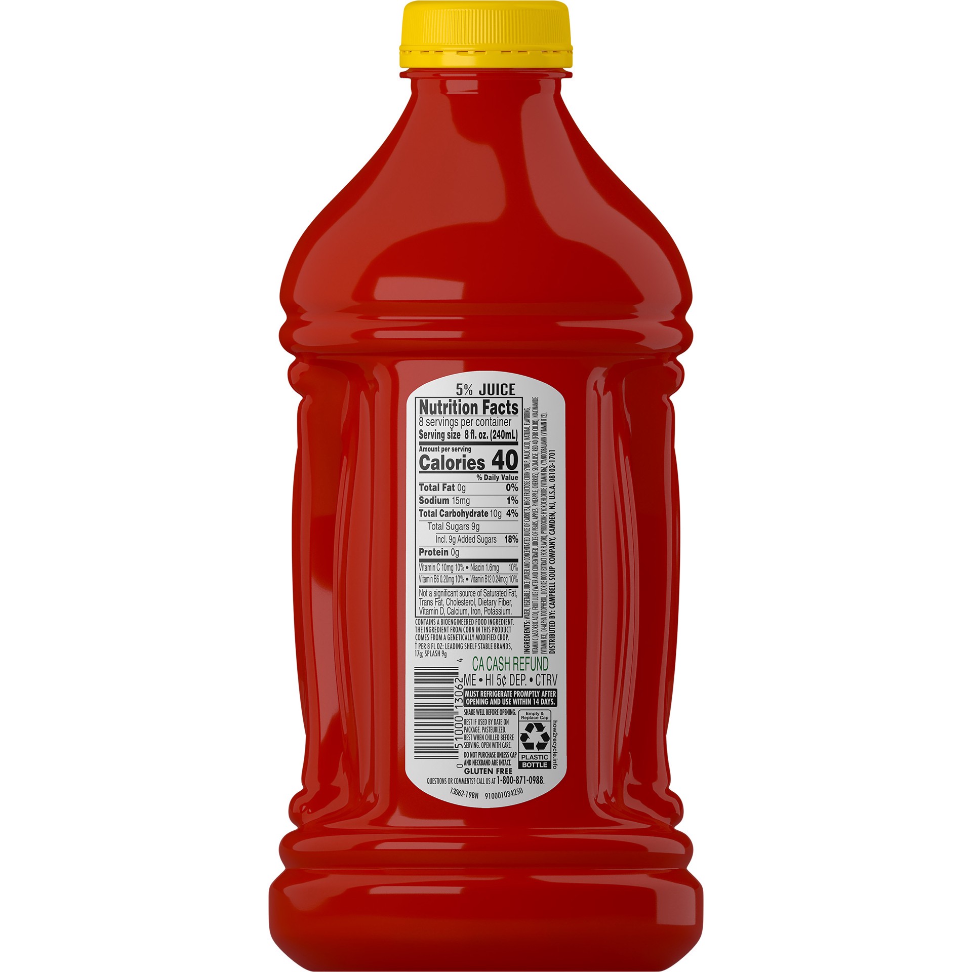 slide 3 of 5, V8 Splash Fruit Medley Flavored Juice Beverage, 64 fl oz Bottle, 64 oz