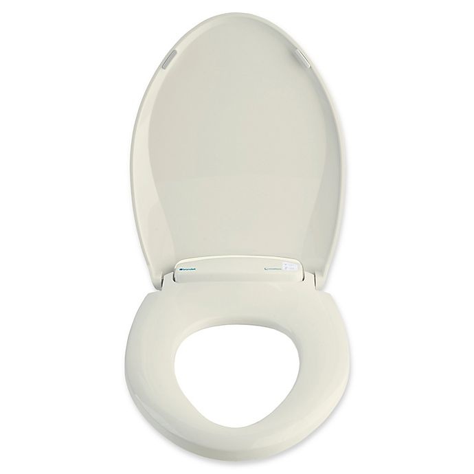 slide 1 of 6, Brondell LumaWarm Round Heated Nightlight Toilet Seat - Biscuit, 1 ct