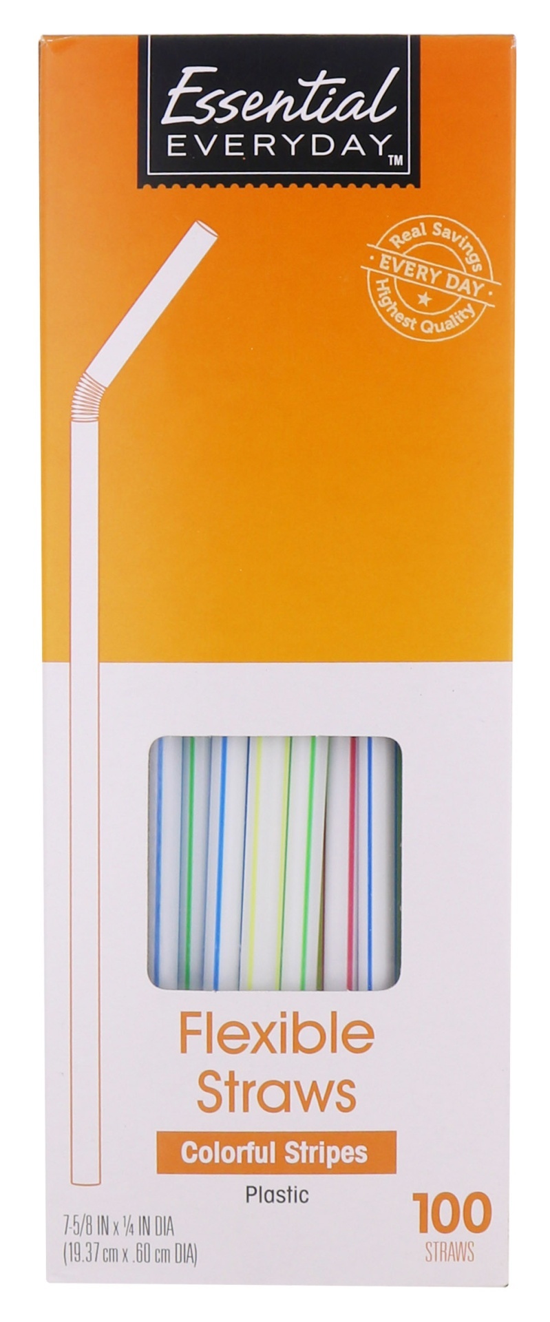 slide 1 of 1, Essential Everyday Flex Straws, 100 ct