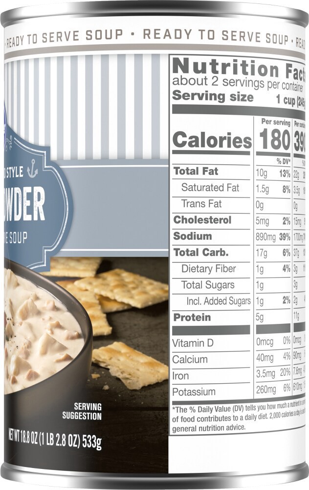 slide 2 of 4, Kroger New England Style Clam Chowder - 18.8 oz, 18.8 oz