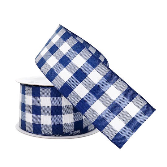 slide 1 of 4, 1.5" X 3yd. Wired Checkered Ribbon By Celebrate It, 1.5 in x 3 yd