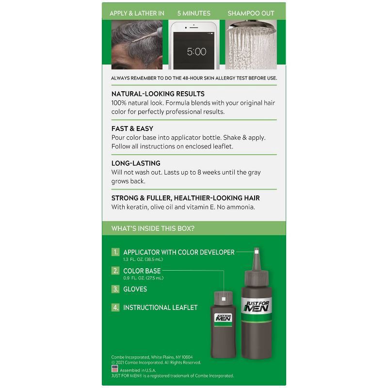 slide 6 of 6, Just For Men Shampoo-In Color Gray Hair Coloring for Men - Sandy Blond - H-10, 1 ct