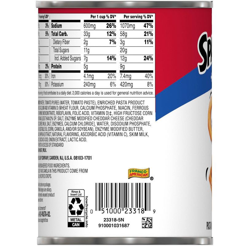 slide 8 of 11, SpaghettiOs Canned Pasta Plus Calcium - 15.8oz, 15.8 oz