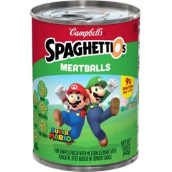 SpaghettiOs Super Mario Bros Canned Pasta with Meatballs- 15.6oz