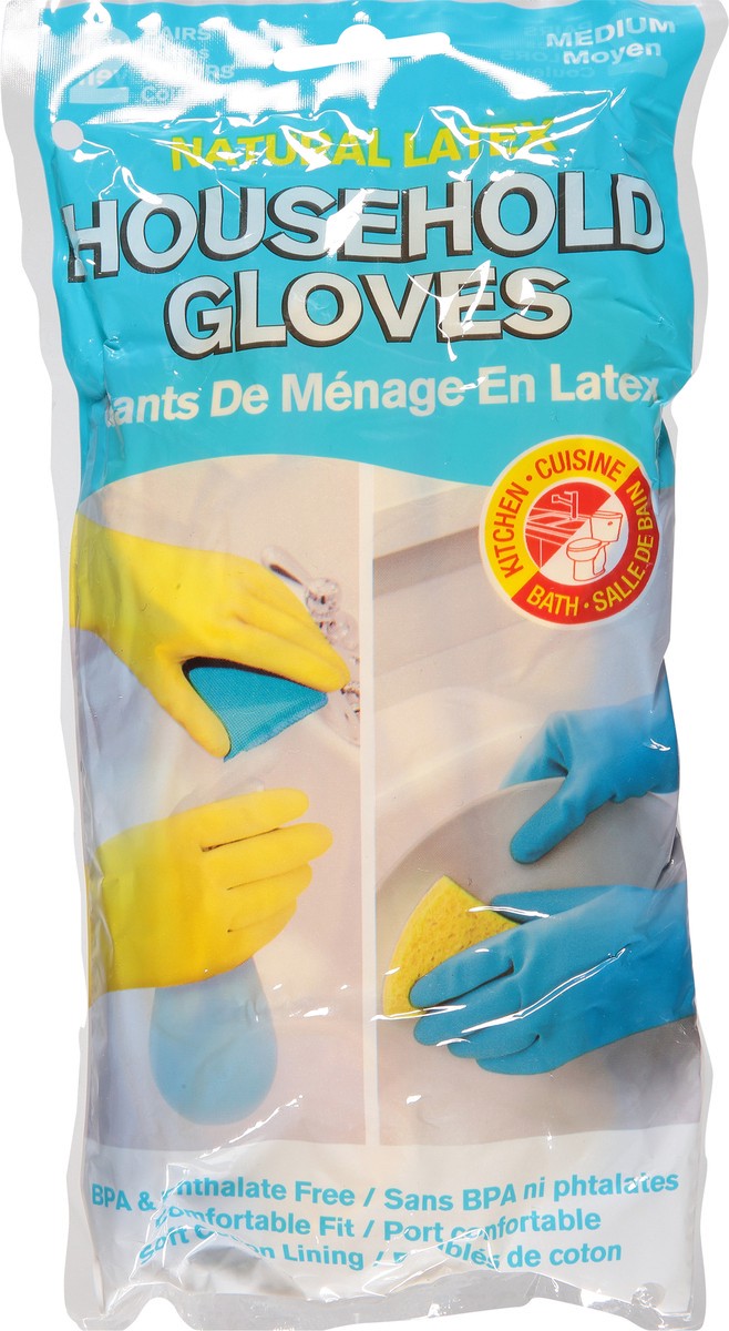 slide 1 of 12, Good Living Medium Household Gloves 2 ea, 2 ct