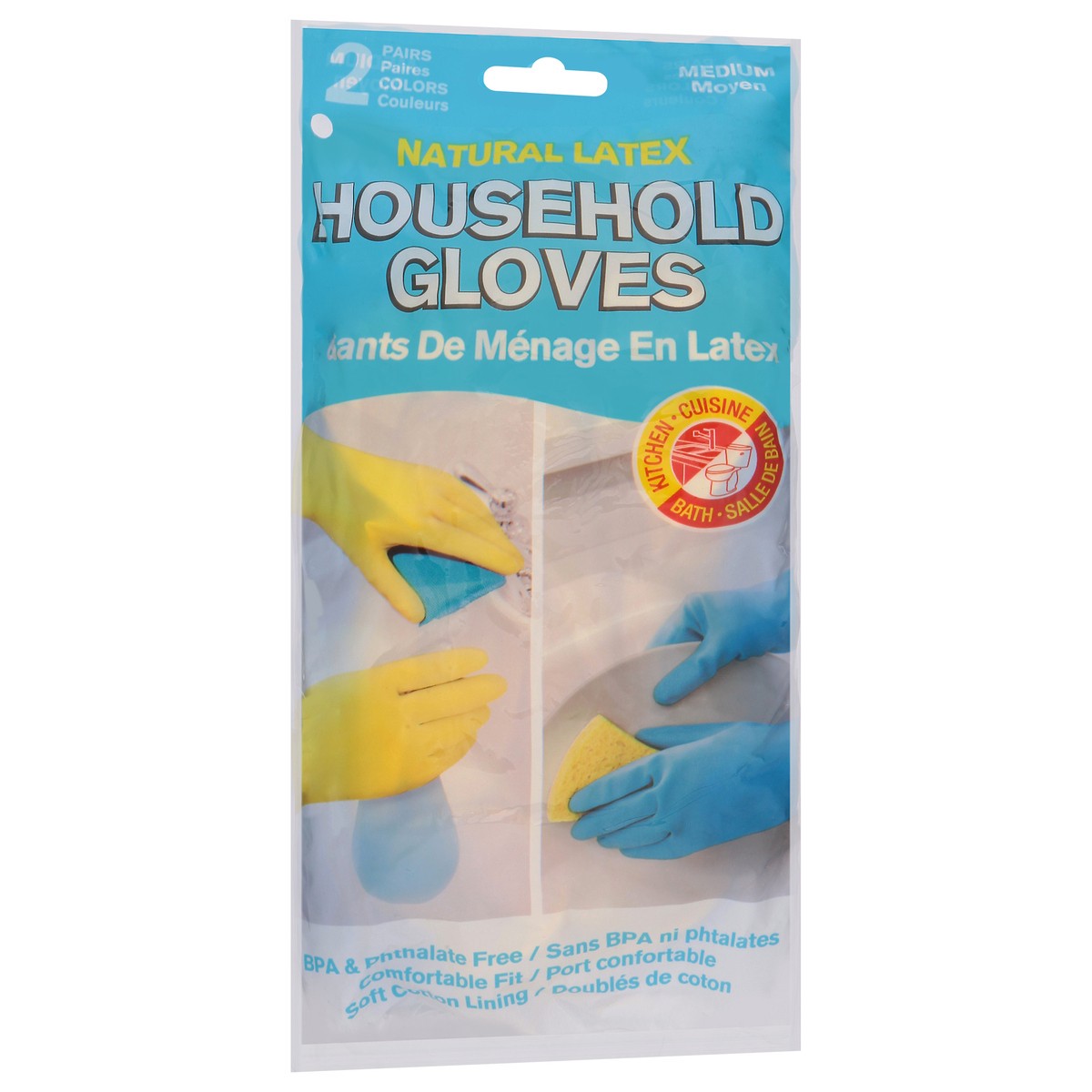 slide 4 of 12, Good Living Medium Household Gloves 2 ea, 2 ct