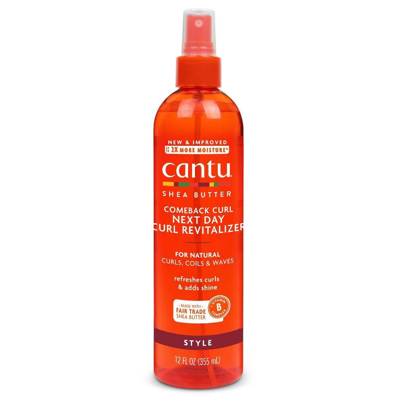 slide 1 of 8, Cantu Shea Butter Comeback Curl Enhancer - 12 fl oz: Paraben-Free, Silicone-Free, For Textured & Frizzy Hair, Spray Form, 12 fl oz