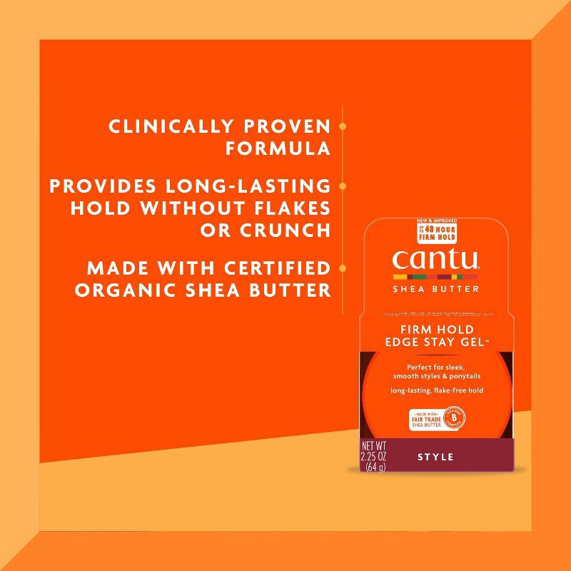 slide 3 of 7, Cantu Extra Hold Edge Stay Gel - 2.25oz, 2.25 oz