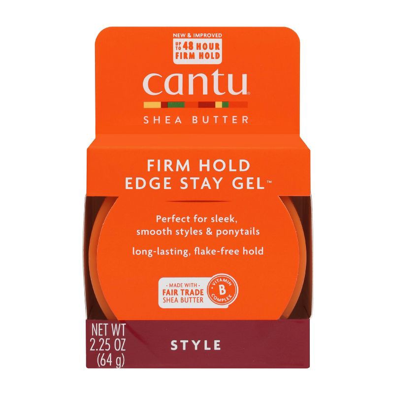 slide 1 of 8, Cantu Extra Hold Edge Stay Gel - 2.25oz: Silicone-Free, For Coily & Curly Hair Types, 2.25 oz