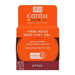Cantu Extra Hold Edge Stay Gel - 2.25oz: Silicone-Free, For Coily & Curly Hair Types