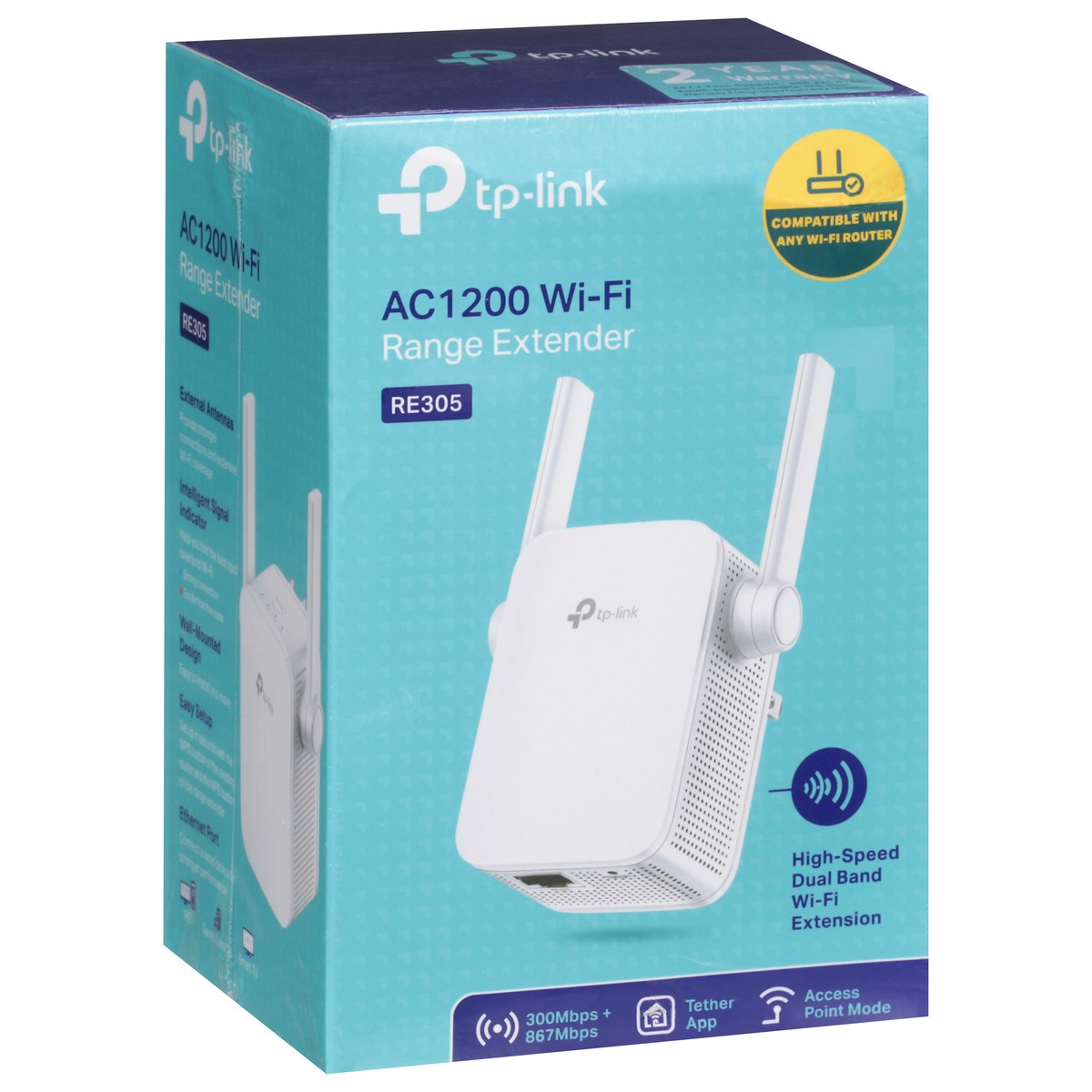 slide 8 of 9, TP-Link Ac1200 Wi-Fi Range Extender, 1 ct