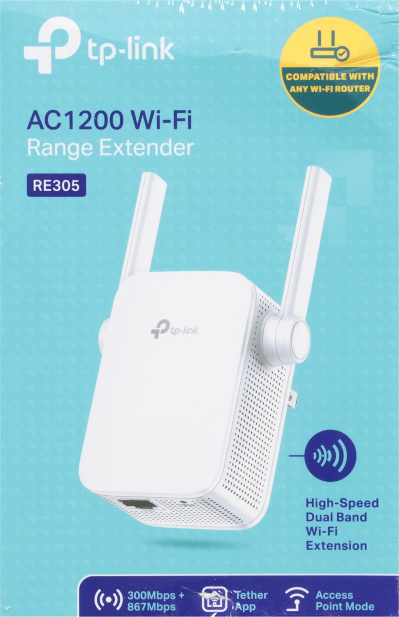 slide 2 of 9, TP-Link Ac1200 Wi-Fi Range Extender, 1 ct