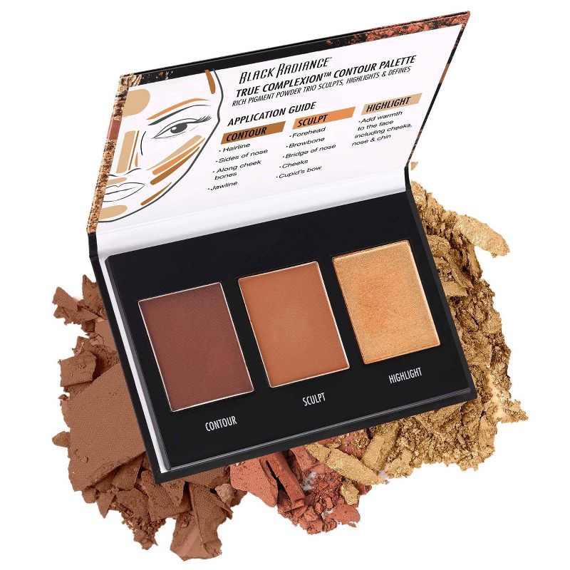 slide 6 of 6, Black Radiance True Complexion Contour Palette - Medium to Dark - 0.38oz, 0.38 oz