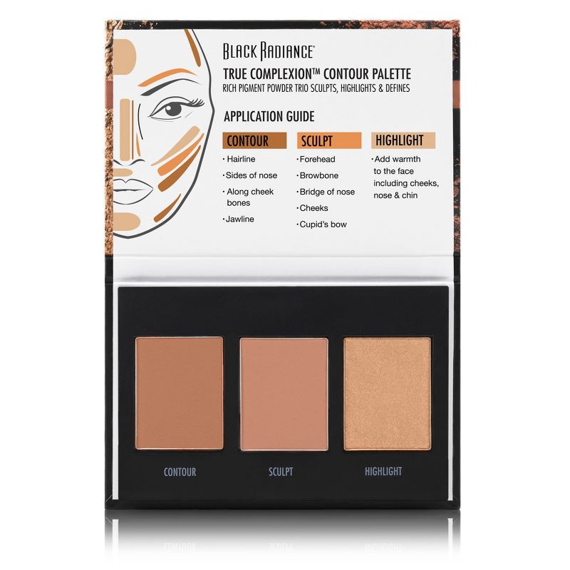 slide 3 of 6, Black Radiance True Complexion Contour Palette - Light to Medium - 0.38oz, 0.38 oz