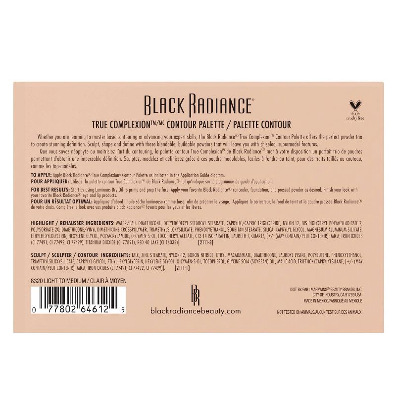 slide 4 of 6, Black Radiance True Complexion Contour Palette - Light to Medium - 0.38oz, 0.38 oz