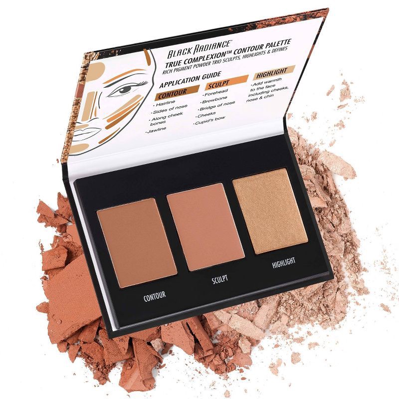 slide 6 of 6, Black Radiance True Complexion Contour Palette - Light to Medium - 0.38oz, 0.38 oz