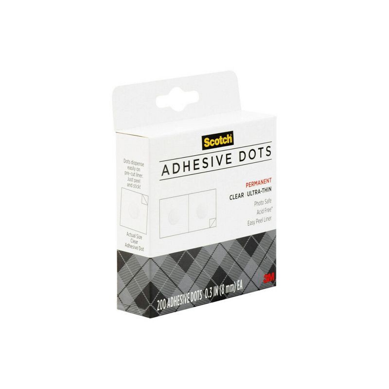 slide 2 of 7, Scotch Create 200ct Adhesive Dots Clear Ultra Thin, 200 ct