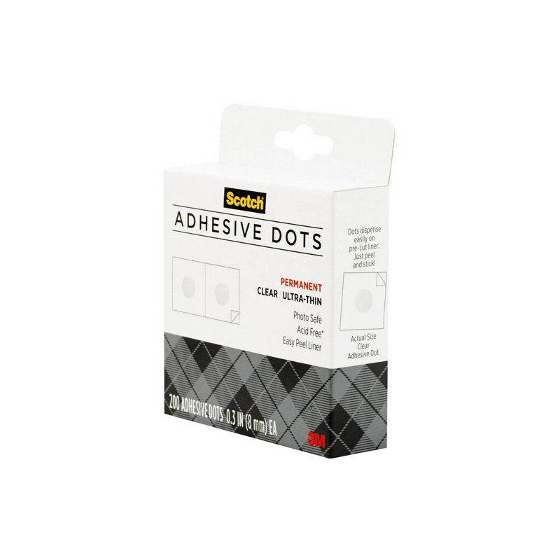 slide 3 of 7, Scotch Create 200ct Adhesive Dots Clear Ultra Thin, 200 ct