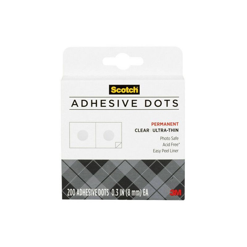 slide 1 of 7, Scotch Create 200ct Adhesive Dots Clear Ultra Thin, 200 ct