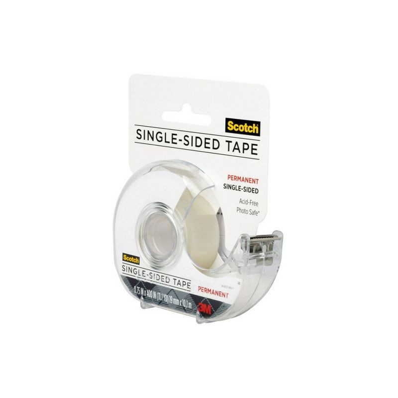 slide 3 of 4, Scotch Create Acid-Free Photo Safe Single-Sided Tape: Archival Clear Tape for Framing, 0.75" x 400", 1 ct