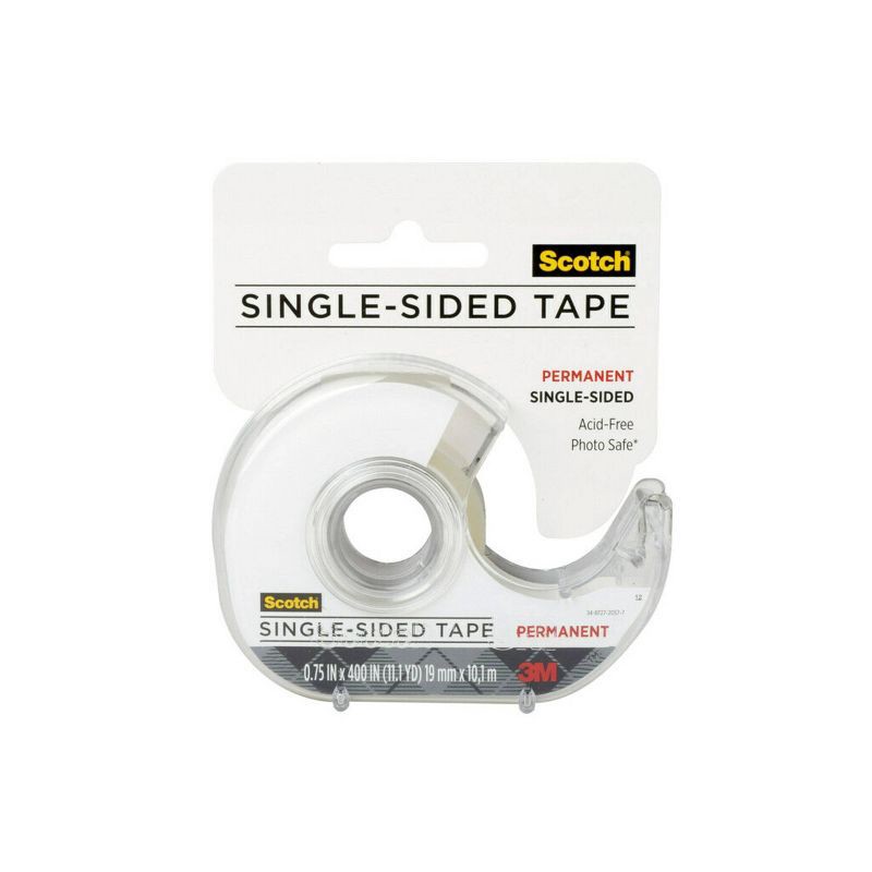 slide 1 of 4, Scotch Create Acid-Free Photo Safe Single-Sided Tape: Archival Clear Tape for Framing, 0.75" x 400", 1 ct