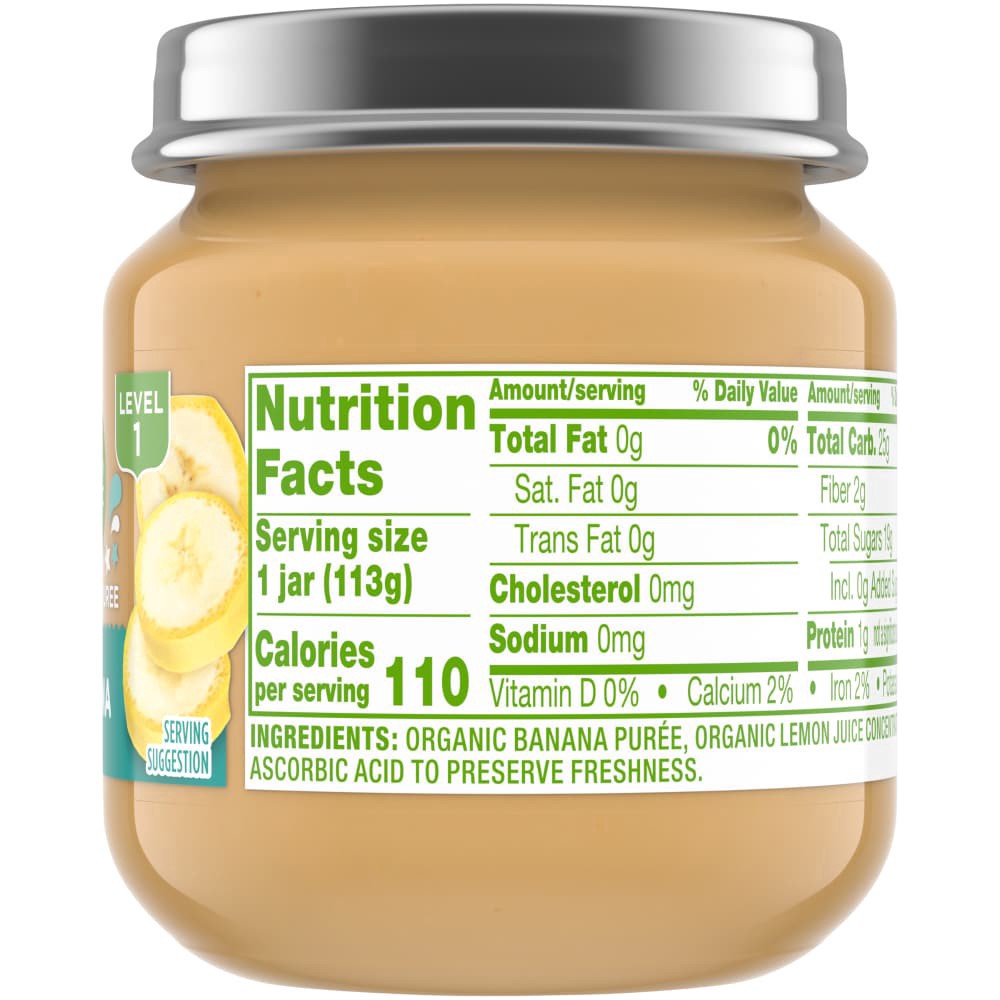 slide 2 of 3, Simple Truth Organic Banana Baby Food Puree Jar, 4 oz