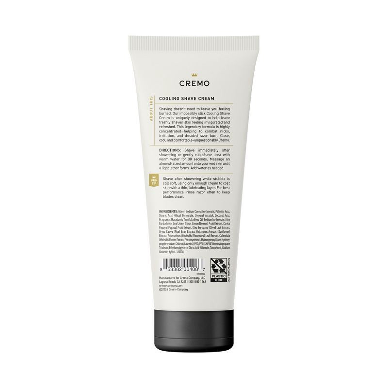 slide 2 of 8, Cremo Cooling Shave Cream - 6 fl oz, 6 fl oz