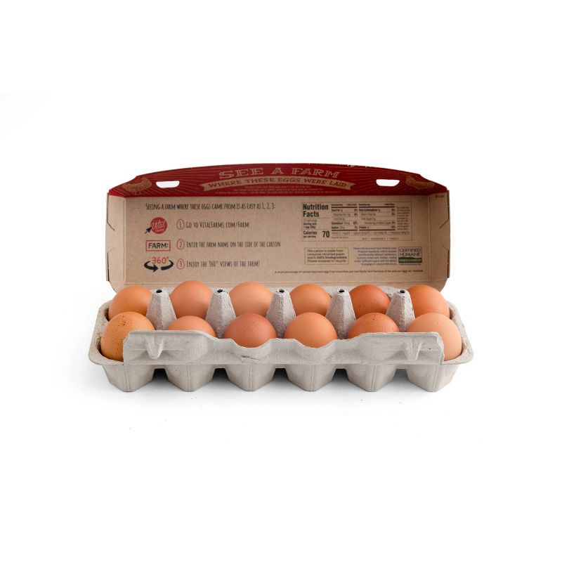 Vital Farms Pasture-raised Grade A Large Eggs - 12ct : Target