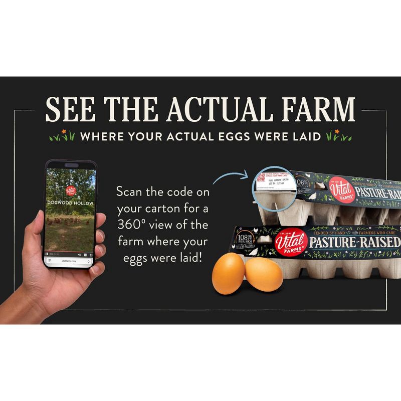 slide 3 of 13, Vital Farms Pasture-Raised Grade A Large Eggs - 12ct, 12 ct