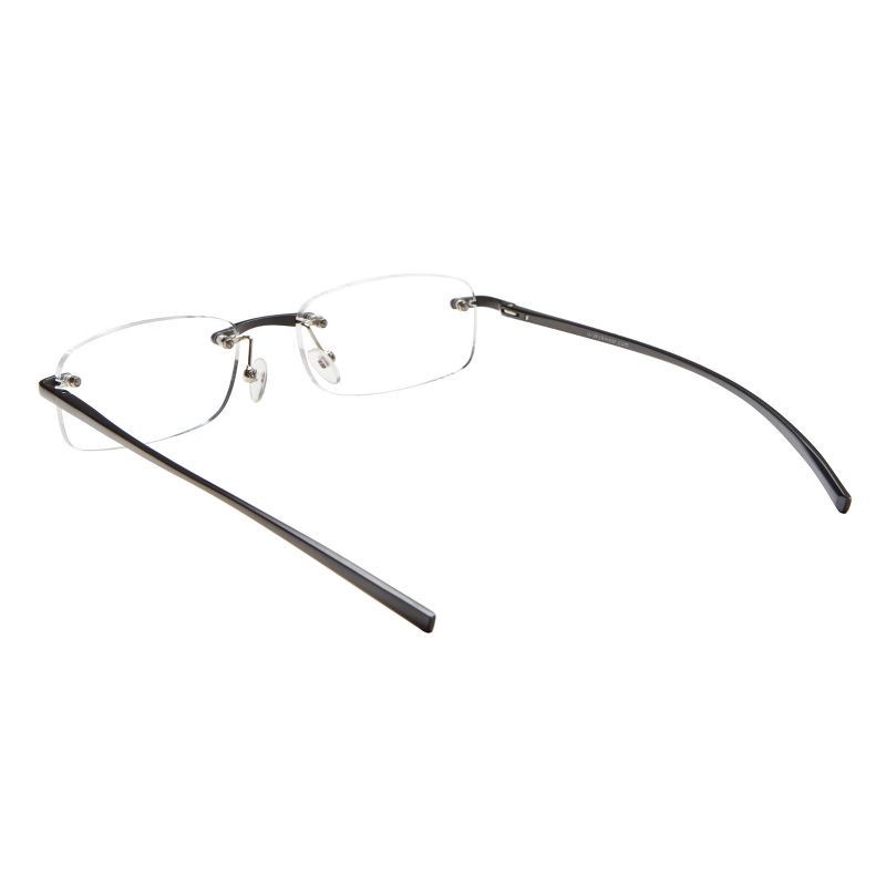 slide 4 of 8, ICU Eyewear Stanford Rimless Black Reading Glasses +2.50, 1 ct