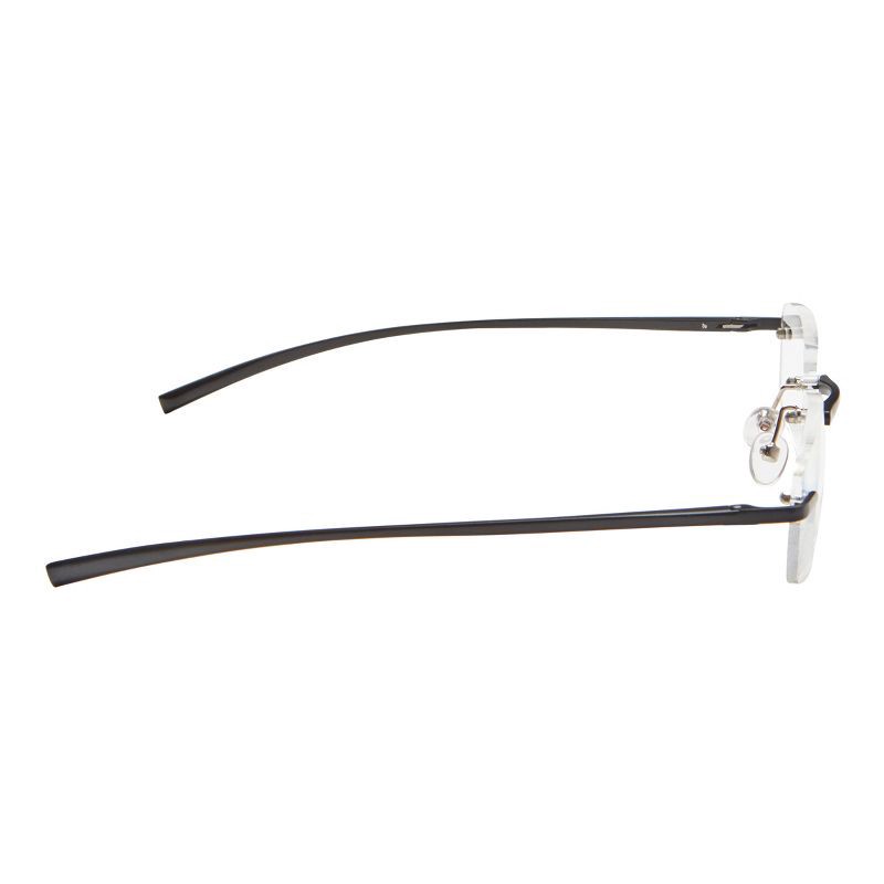 slide 4 of 8, ICU Eyewear Stanford Rimless Black Reading Glasses +1.50, 1 ct