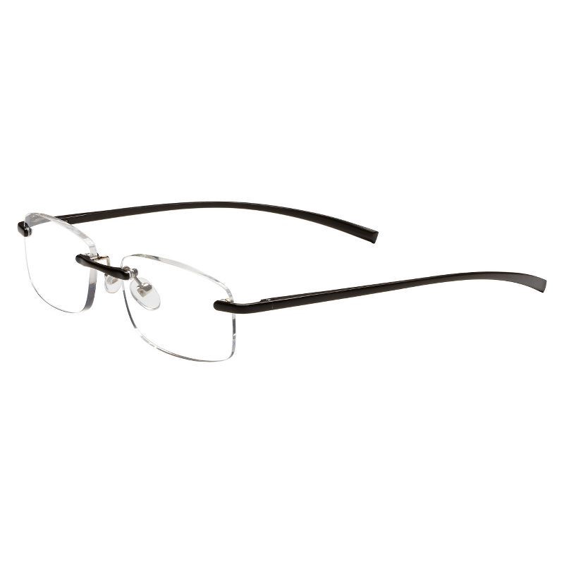 slide 1 of 8, ICU Eyewear Stanford Rimless Black Reading Glasses +1.50, 1 ct