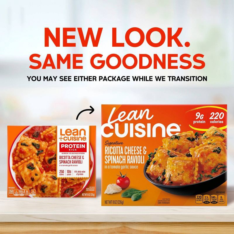 slide 3 of 8, Lean Cuisine Protein Kick Frozen Ricotta Cheese & Spinach Ravioli - 8oz, 8 oz