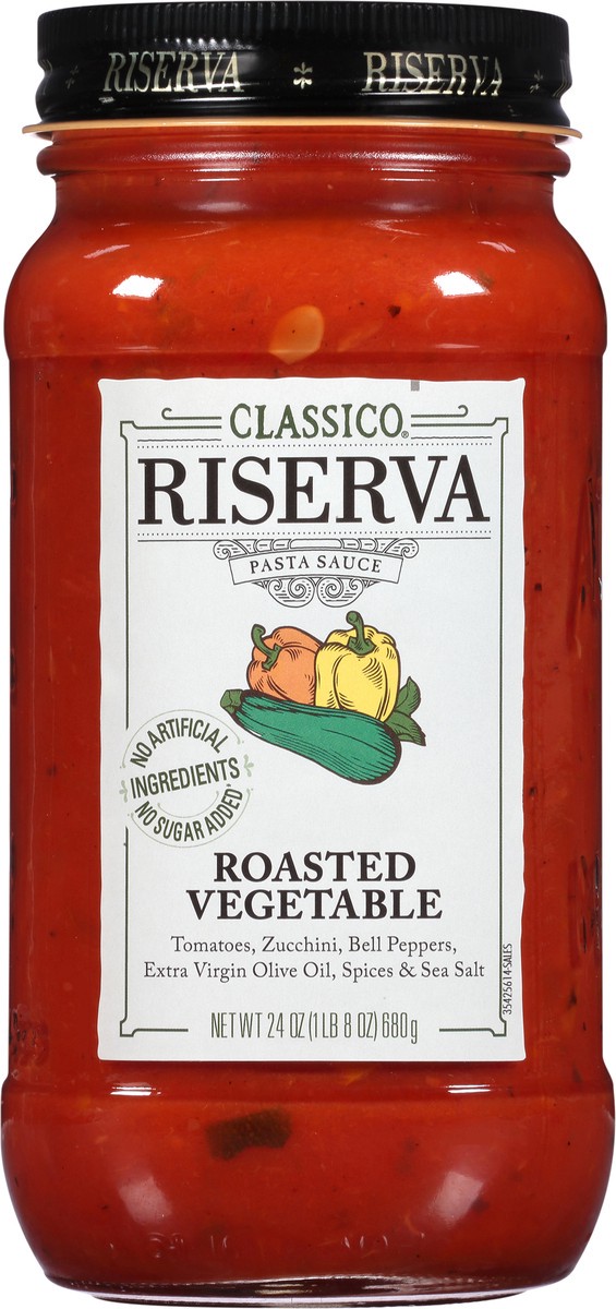 slide 13 of 14, Classico Riserva Roasted Vegetable Pasta Sauce, 24 oz Jar, 24 oz