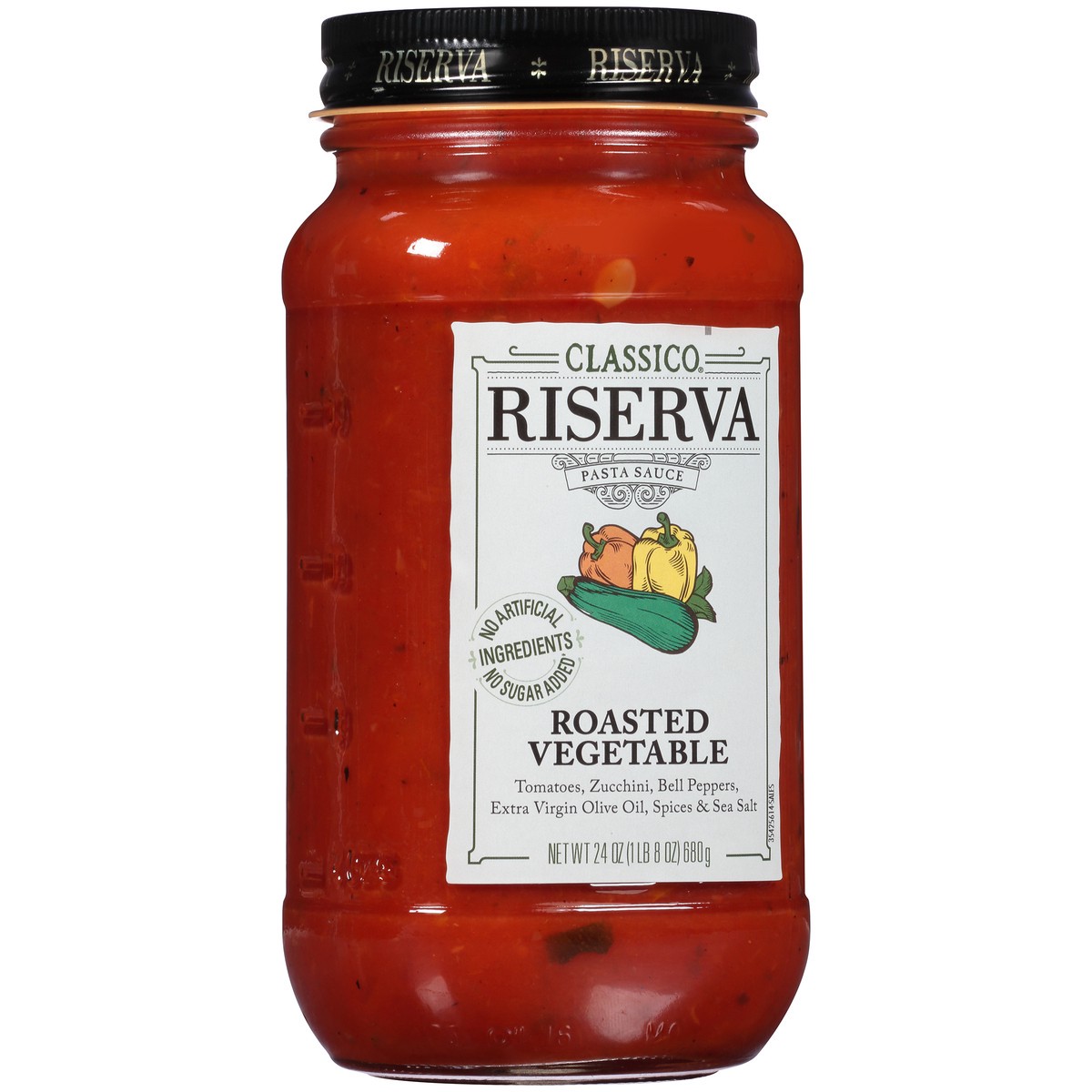 slide 5 of 14, Classico Riserva Roasted Vegetable Pasta Sauce, 24 oz Jar, 24 oz