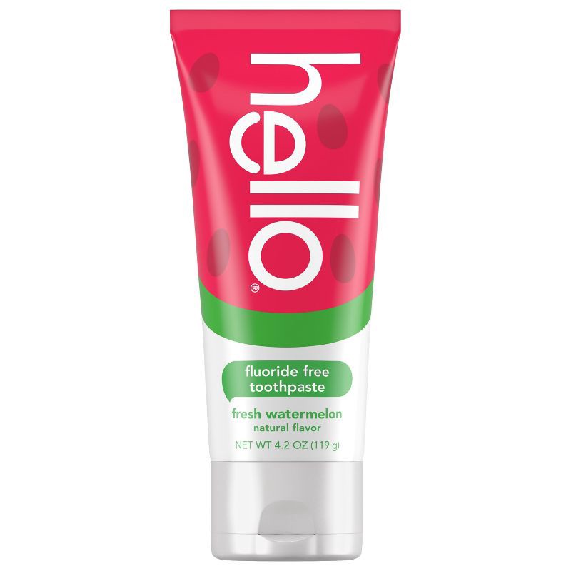 slide 6 of 7, hello Kids' Natural Watermelon Fluoride-Free, SLS-Free and Vegan Toothpaste - 4.2oz, 4.2 oz