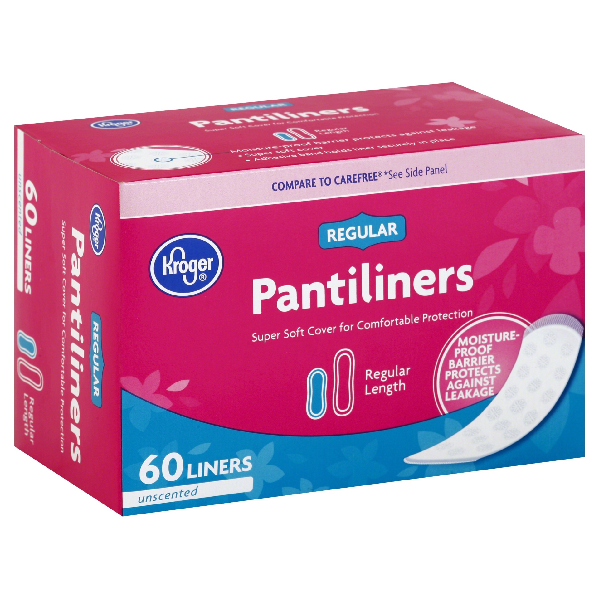 slide 1 of 1, Kroger Unscented Pantyliners, 60 ct