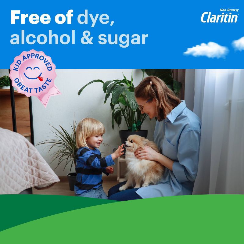 slide 8 of 9, Children's Claritin Loratadine Allergy Relief 24 Hour Non-Drowsy Grape Liquid - 8 fl oz, 8 fl oz