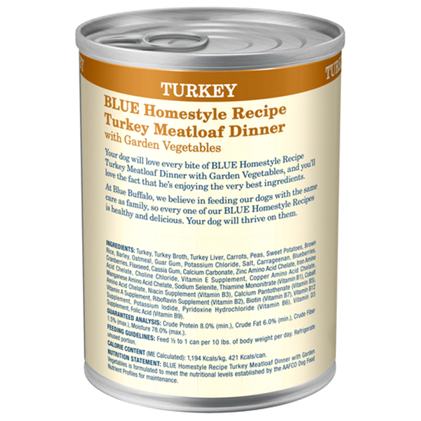 slide 5 of 17, Blue Buffalo Turkey Meatloaf Dog Food, 12.5 oz