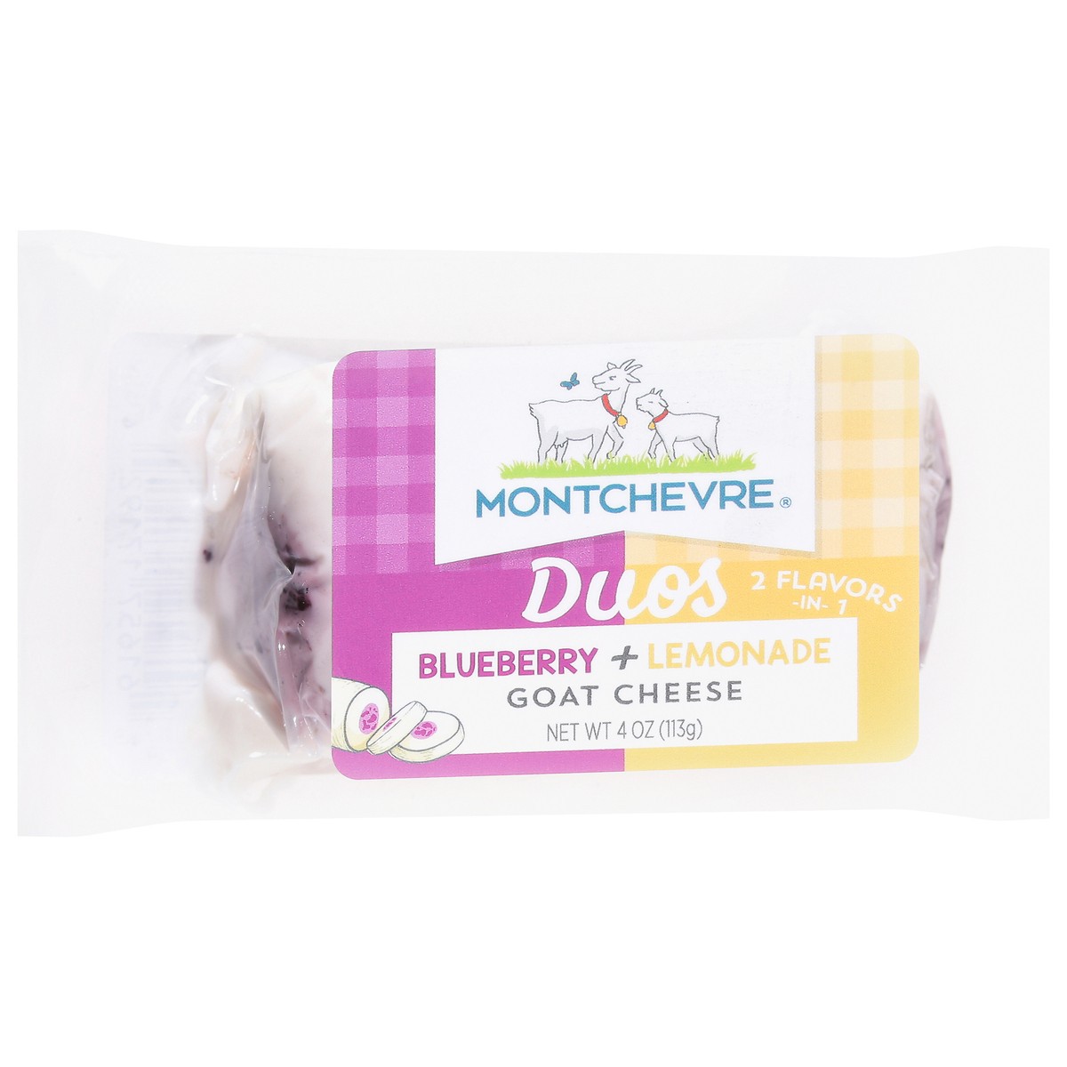 slide 8 of 14, Montchevre Duos Blueberry + Lemonade Goat Cheese 4 oz, 4 oz