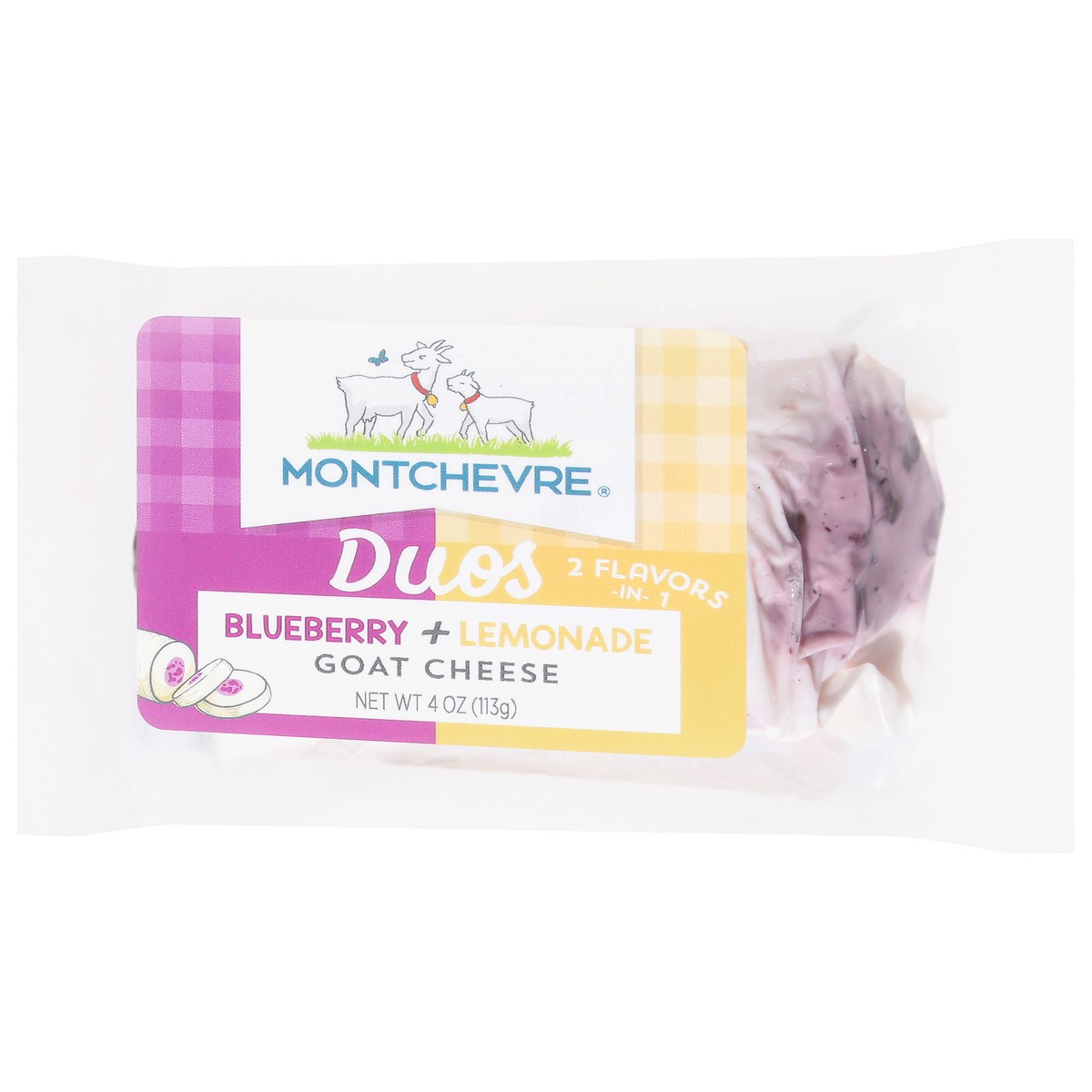 slide 6 of 14, Montchevre Duos Blueberry + Lemonade Goat Cheese 4 oz, 4 oz
